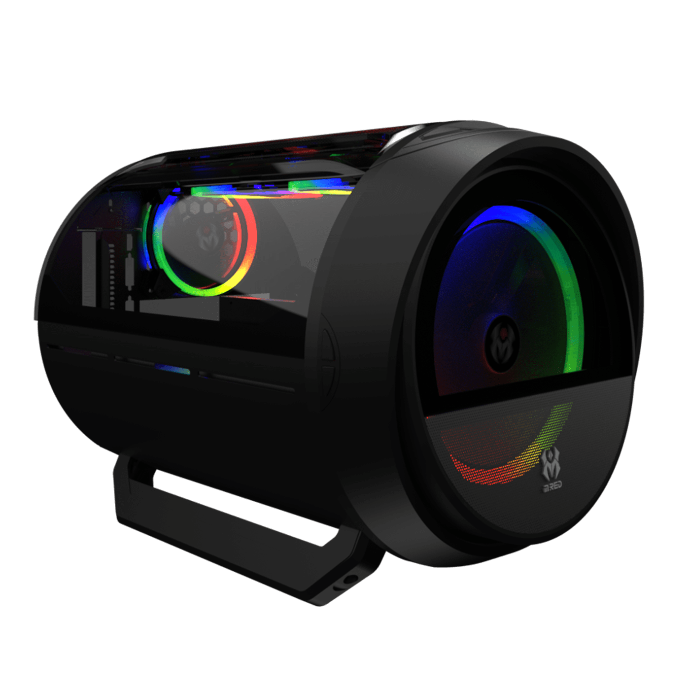 MRED - Boîtier PC Gamer ATX - Blanc RGB Crystal Sea - ADMI